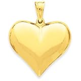 14k Gold Puffed Heart Pendant