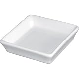 Porcelain Whiteware Crockery Set - Mini Dish Flat Square White 8x8x2cm (Box 12) - ideal for single bites and dips!