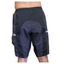 Aero Tech Designs Baggy Touring Short with Padded Underwear - Black
