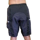 AeroTechDesignsBaggyTouringShortwithPaddedUnderwearinBlack-SizeExtraLarge