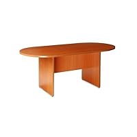 Oval Conference Table,72x36x29-1/2,Cherry