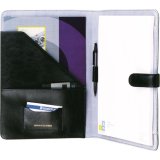 Falcon, BD-6513L, Leather A4 Conference Folder, Black