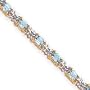 14k Tanzanite and Diamond Bracelet - 7 Inch - Box Clasp - JewelryWeb