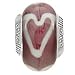 LovelinksĀ® by Aagaard - Sterling Silver Vintage Rose Hearts Murano Glass Bead For Charm Bracelets