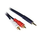  : Cables To Go - 40614 - 6ft Velocity 3.5mm Stereo Male to Dual RCA Male Y-Cable (Blue)