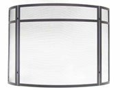 3 Panel Fireplace Screen with Black Finish