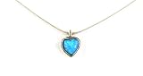 Heart Shape Silver Pendant Set With Heart Shape Opal Stone