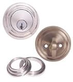 Emtek 8455US15A Pewter Low Profile Low Profile Single Cylinder Deadbolt