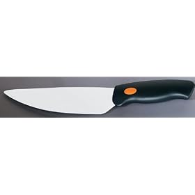 6 CHEF'S KNIFE: BLACK HANDLE WHITE BLADE, SS-1301 by StealStreet