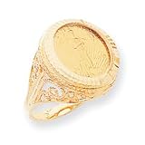 14k 1/10th American Eagle Coin Ring - Size 8