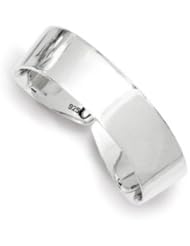 Sterling Silver 15mm Polished Cuff Bangle