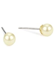 1928 Bridal Classic Simulated Pearl Stud Earrings