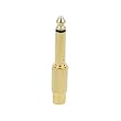 HDE Gold Plated 6.35mm (1/4 inch) M Mono Plug to F RCA Jack Adapter