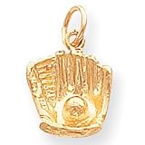 14k Baseball Glove Charm