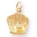 14k Baseball Glove Charm