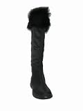 PRADA Gabardine Tech Fur Boot in Black