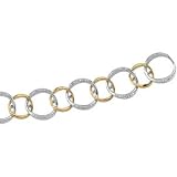 14K Two Tone Gold Diamond Bracelet