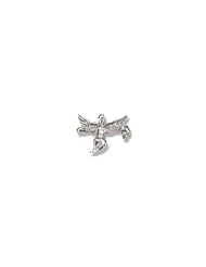 Sterling Silver Bright Finish Guardian Angel Pin 5/8 inch 16 MM