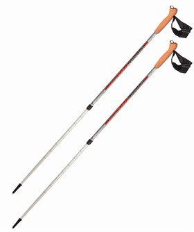 Hudora 1 Paar Nordic Walking Teleskopst&ouml;cke aus Aluminium, L&auml;nge 81 - 140 cm