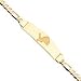 14K Detroit Lions Large Id Bracelet Polished w/Lion w/Figaro