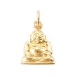 Small Sitting Laughing Buddha Pendant or Charm in Gold Vermeil, #8149