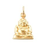 Small Sitting Laughing Buddha Pendant or Charm in Gold Vermeil, #8149