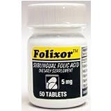 Folixor - Sublingual Folic Acid 5mg - 50 Tablets