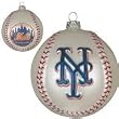 New York Mets 3" Glass Baseball Holiday Tree Ornament - MLB Baseball
