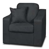 Mission Black Faux Leather Ali Chair