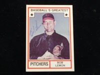 Signed Lemon, Bob (Cleveland Indians) 1982 TCMA Baseball's Greatest Pitchers Baseball Card