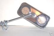 Rectangle Chrome Mirror with Smoke Reflector Bike Bicycle