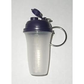 Tupperware Gadget Mini Quick Shake Keychain Treasure in Purple (2-1/2" Tall)