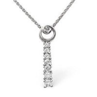 18ct Diamond Bar Pendant
