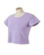 Pigment Dyed Cotton Ladies' Cropped Tee Shirt