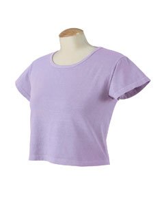Pigment Dyed Cotton Ladies' Cropped T-shirt