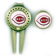 Cincinnati Reds Hat Clip Marker & Divot Tool