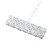 ELECOM �A�C�\���[�V�����t���L�[�{�[�h 108�L�[ �z���C�g TK-FCM015WH