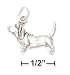 Sterling Silver 3d Antiqued Basset Hound Charm