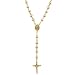 14k Yellow Gold Bead Rosary Necklace (26")