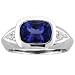 14k White Gold Cushion Tanzanite and Diamond Ring 2.44 TCW