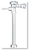 Sloan 3210426 Chrome Royal II Low Consumption (1.6 gpf) Exposed Water Closet Flushometer for floor mounted or wall hung 1-1/2" top spud bowls. RoyalII 116-1.6