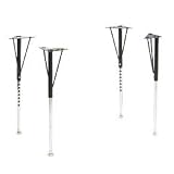 Adjustable Tapered Steel Legs, 20 High, Chrome