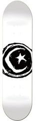 Skateboard Deck, 8.5" Foundation Star &amp; Moon Skateboard Deck - White
