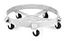 E.R. Wagner 2F00 Powder Coated 5-Wheel 55 Gallon Drum Dolly with Solid Polyolefin Wheel Casters, 1250 lbs Capacity Range, 6-1/2
