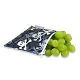 Itzy Ritzy Snack Happened Snack Bag, Black Skulls