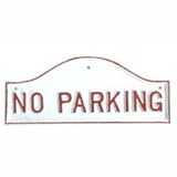 NO PARKING SIGN WT/RD