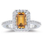 Buy 0.52 Cts Diamond and 4.41 Cts Citrine Ring in Platinum by mycitrinejewelry