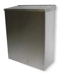 Tough Guy 1ECK9 Wall Mounted Receptacle, Silver