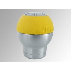Schaltknauf Alu-Leder Gelb