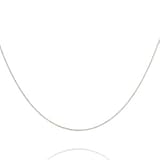 Image of Nine Carat White Gold Diamond Cut Curb Necklace